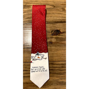 John Ashford Men's Frosty's Meltdown Neck Tie New Christmas Winter Snowman w/tag